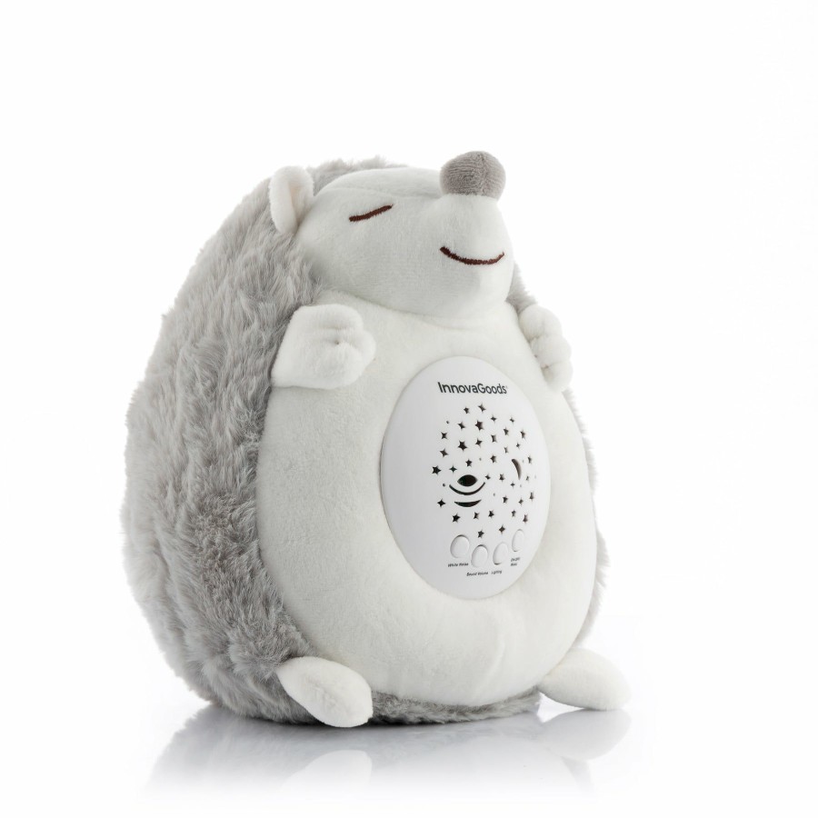 Gadget InnovaGoods | Erizo De Peluche Con Ruido Blanco Y Proyector Quitamiedos Spikey Innovagoods