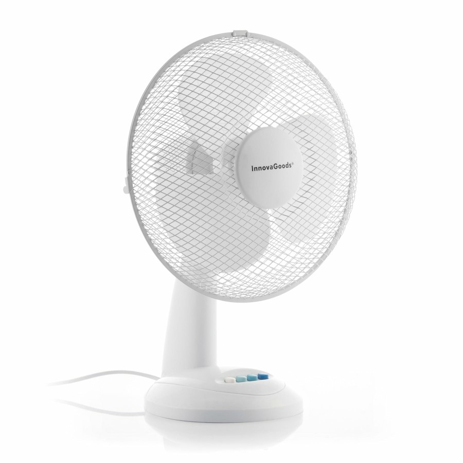 Hogar InnovaGoods | Ventilador De Sobremesa Innovagoods O 30 Cm 35W Blanco