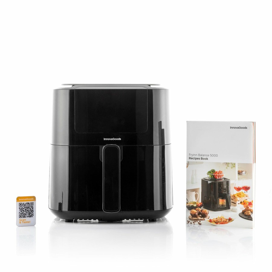 Cocina InnovaGoods | Freidora Sin Aceite Innovagoods Fryinn Balance 5000 Negro Acero Inoxidable 1500 W 5 L