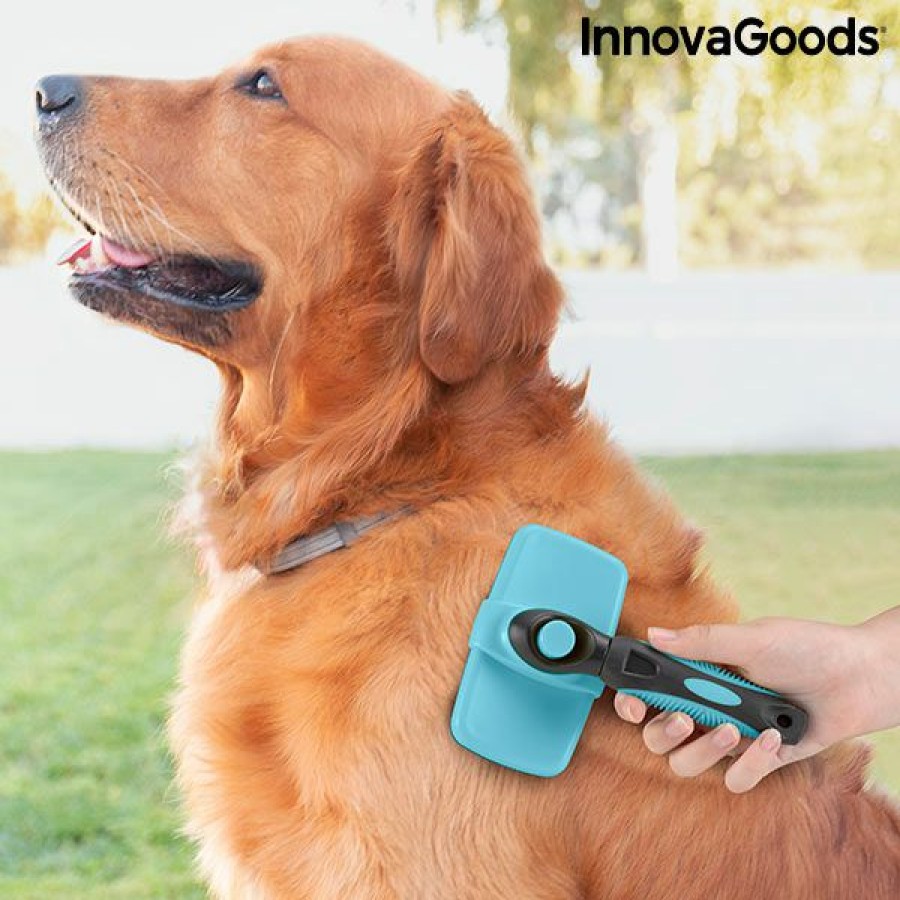 Gadget InnovaGoods | Cepillo De Limpieza Para Mascotas Con Puas Retractiles Groombot Innovagoods