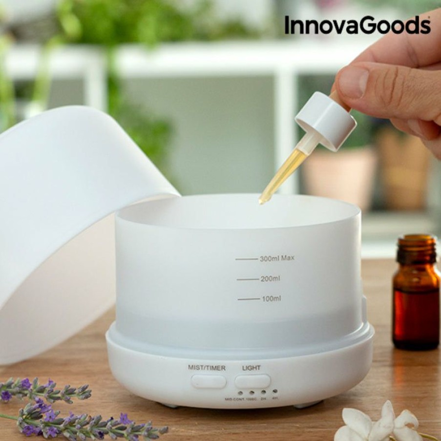 Hogar InnovaGoods | Humidificador Difusor De Aromas Led Multi-Coloured Innovagoods