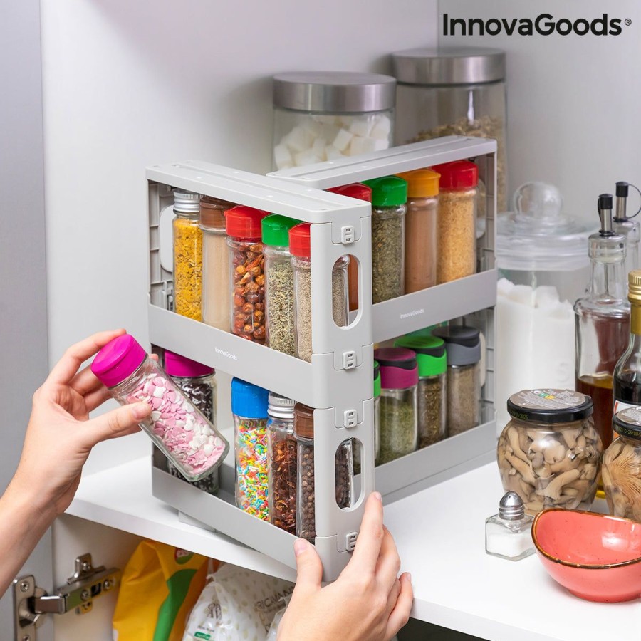 Cocina InnovaGoods | Organizador De Especias Deslizante Y Pivotante Rispick Innovagoods