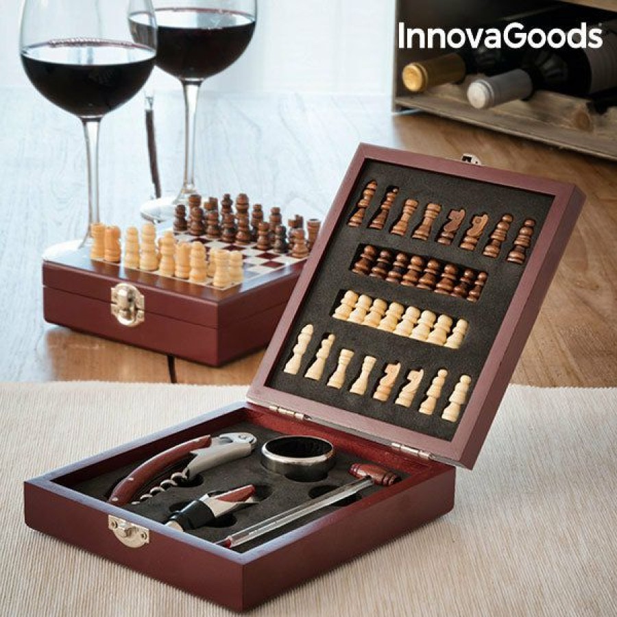 Cocina InnovaGoods | Set De Accesorios Para Vino Y Ajedrez Innovagoods (37 Piezas)