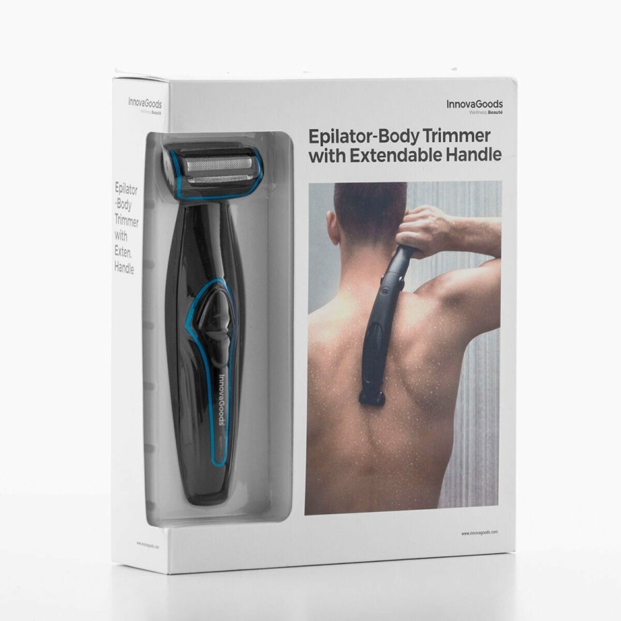 Bienestar InnovaGoods | Depiladora Corporal Masculina Con Mango Extensible Innovagoods