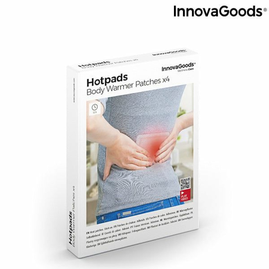 Bienestar InnovaGoods | Parches De Calor Corporales Adhesivos Hotpads Innovagoods (Pack De 4)