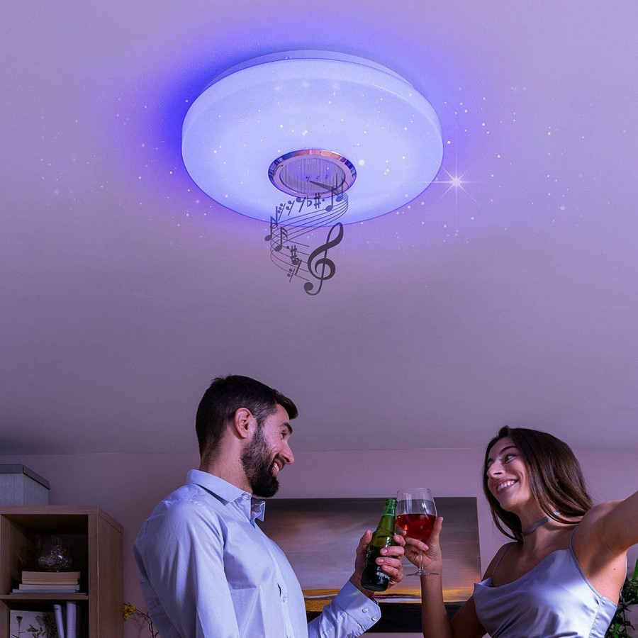 Gadget InnovaGoods | Lampara Led De Techo Con Altavoz Lumavox Innovagoods