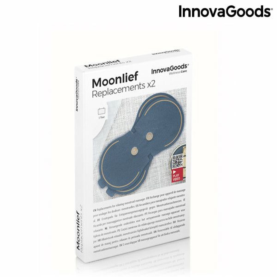 Bienestar InnovaGoods | Parches De Recambio Para Masajeador Relajante Menstrual Moonlief Innovagoods (Pack De 2)