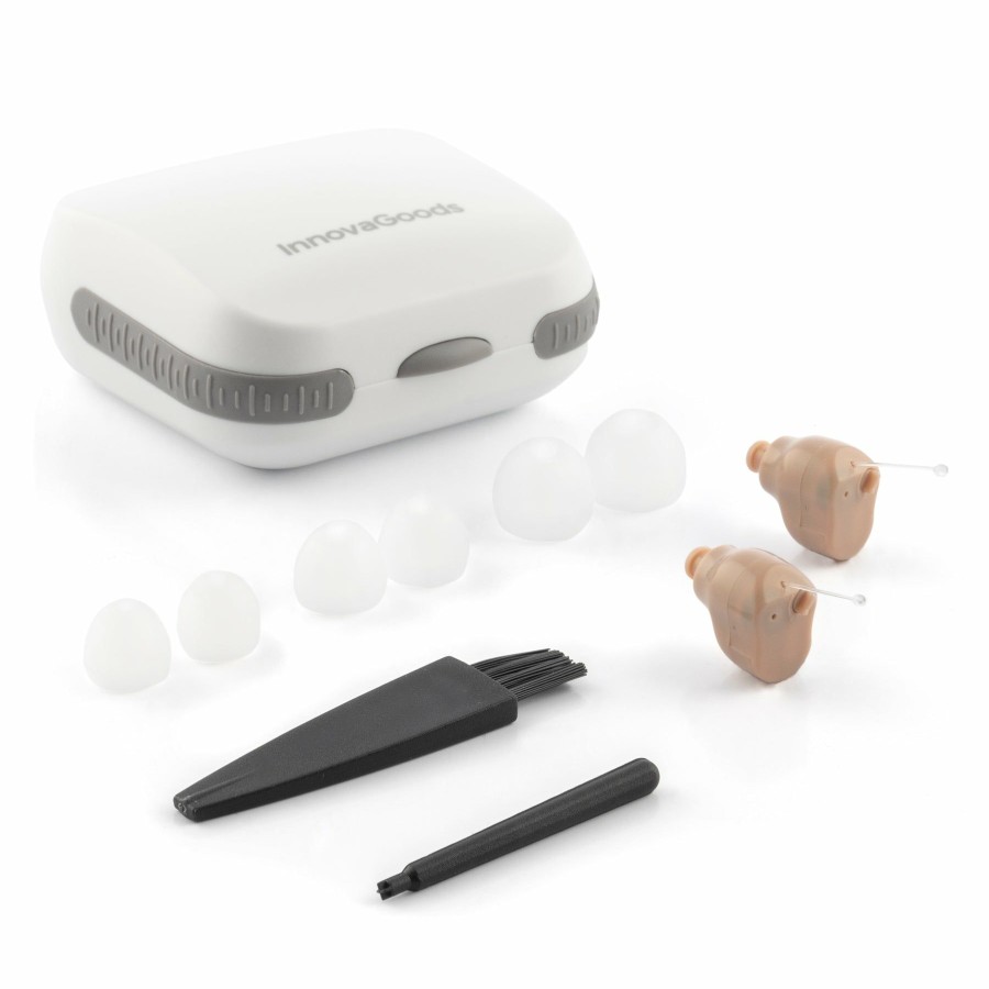 Bienestar InnovaGoods | Amplificador De Sonido Intraauricular Con Accesorios Hearzy Innovagoods 2 Unidades