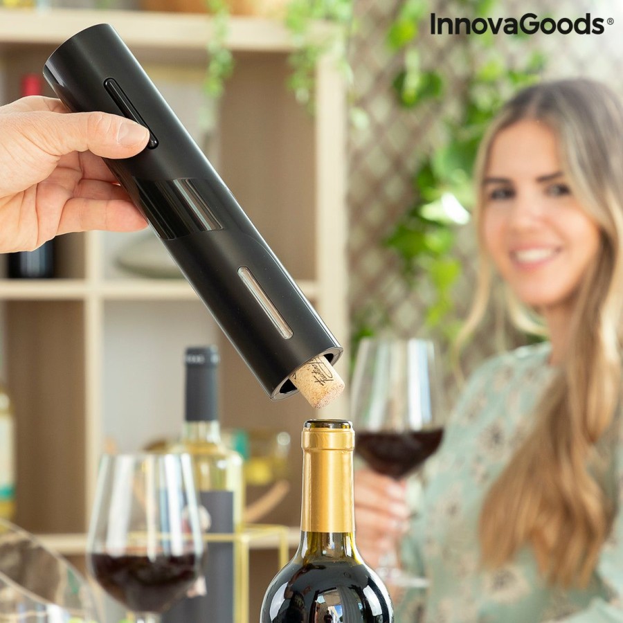 Cocina InnovaGoods | Sacacorchos Electrico Para Botellas De Vino Corkbot Innovagoods