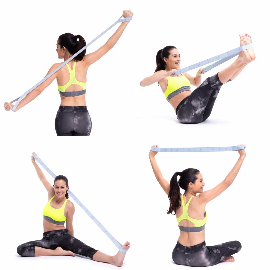 Bienestar InnovaGoods | Banda Elastica Fitness Para Estiramientos Con Guia De Ejercicios Stort Innovagoods