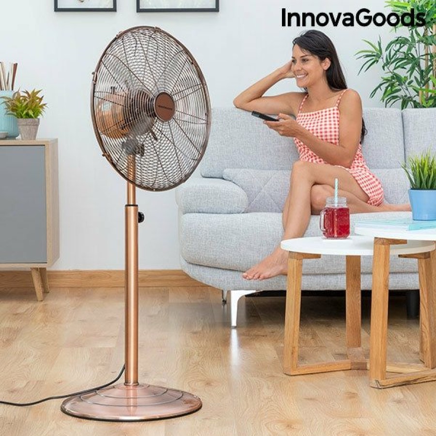 Hogar InnovaGoods | Ventilador De Pie Copper Retro Innovagoods O 40 Cm 55W