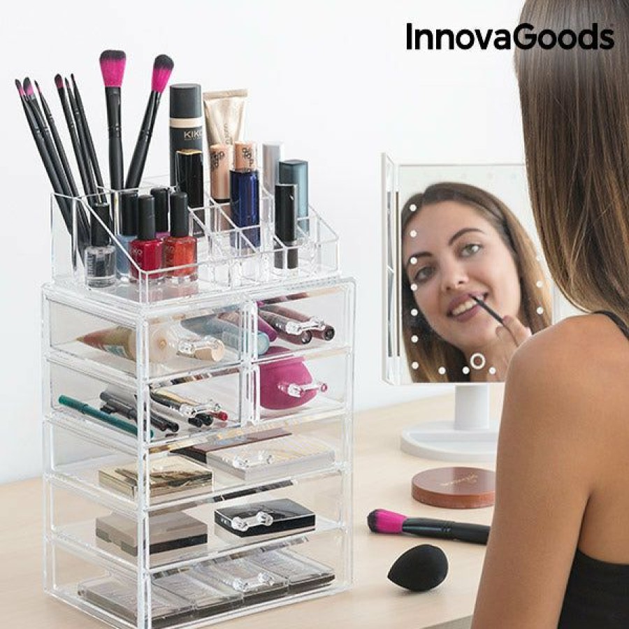 Bienestar InnovaGoods | Organizador De Maquillaje Acrilico Innovagoods