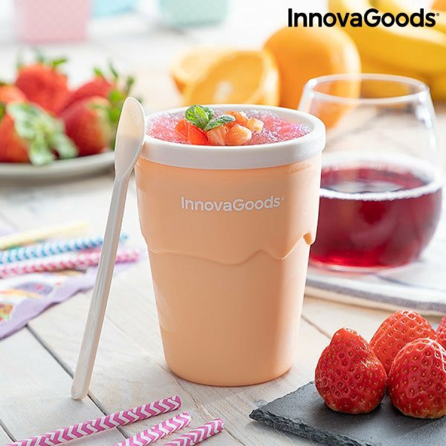 Cocina InnovaGoods | Vaso Para Hacer Helados Y Granizados Con Recetas Frulsh Innovagoods