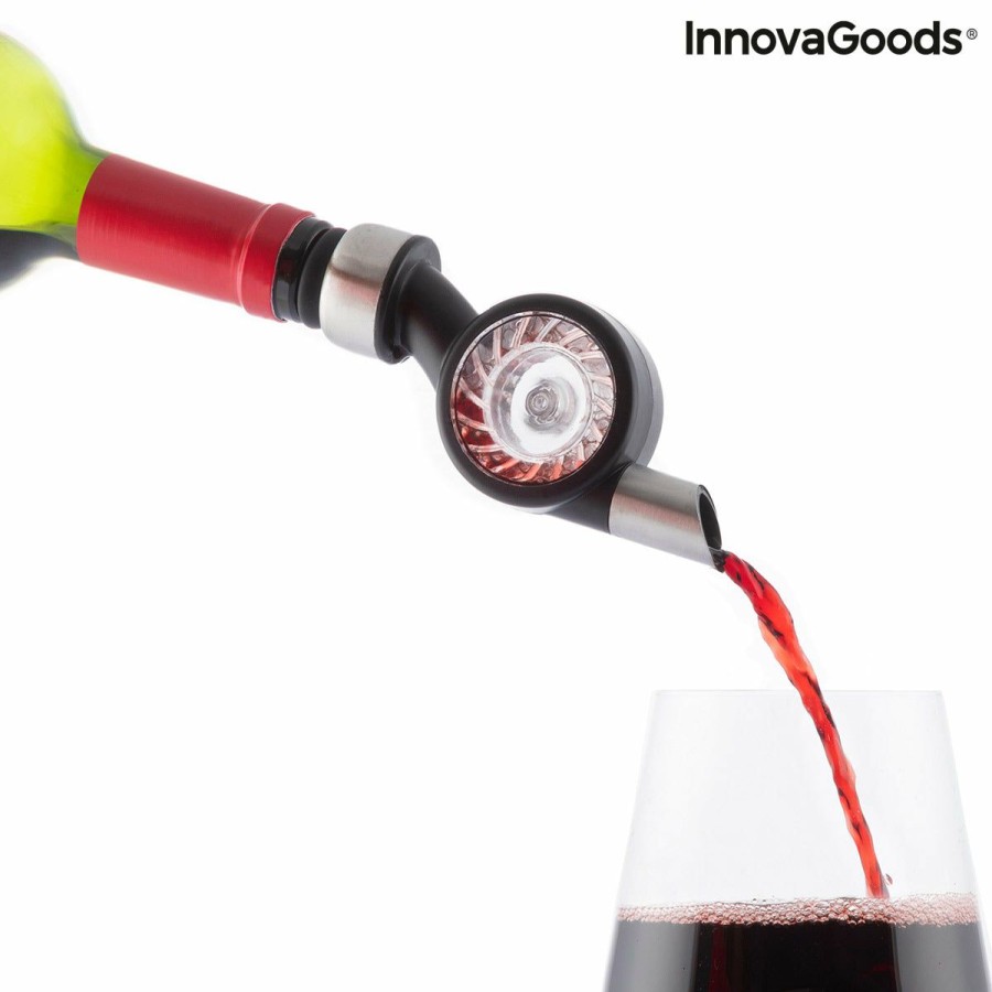 Cocina InnovaGoods | Aireador De Vino Con Molinillo Y Soporte Wimil Innovagoods