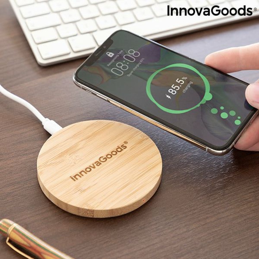 Gadget InnovaGoods | Cargador Inalambrico De Bambu Innovagoods