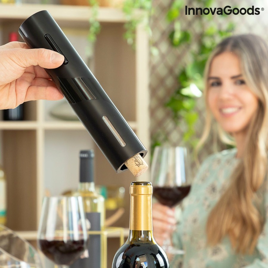 Cocina InnovaGoods | Sacacorchos Electrico Con Accesorios Para Vino Corking Innovagoods