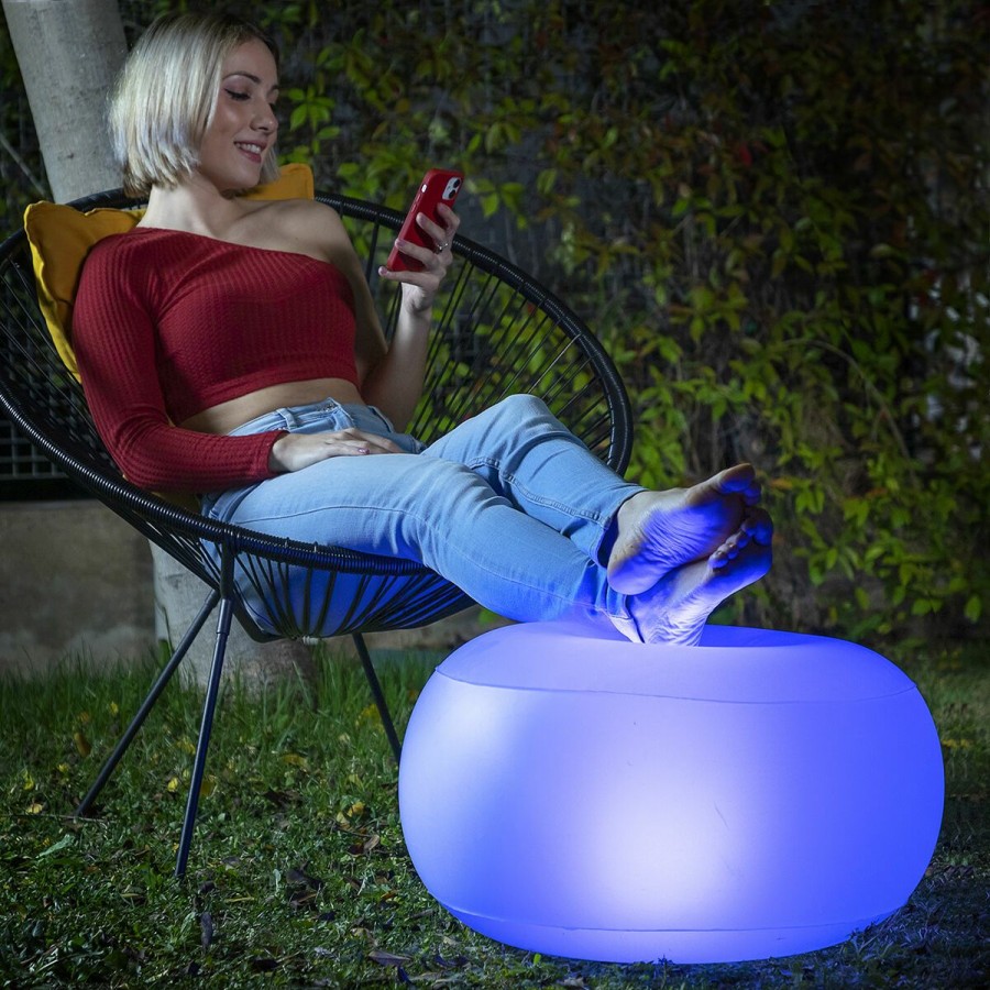 Gadget InnovaGoods | Asiento Hinchable Con Led Multicolor Y Mando A Distancia Pulight Innovagoods