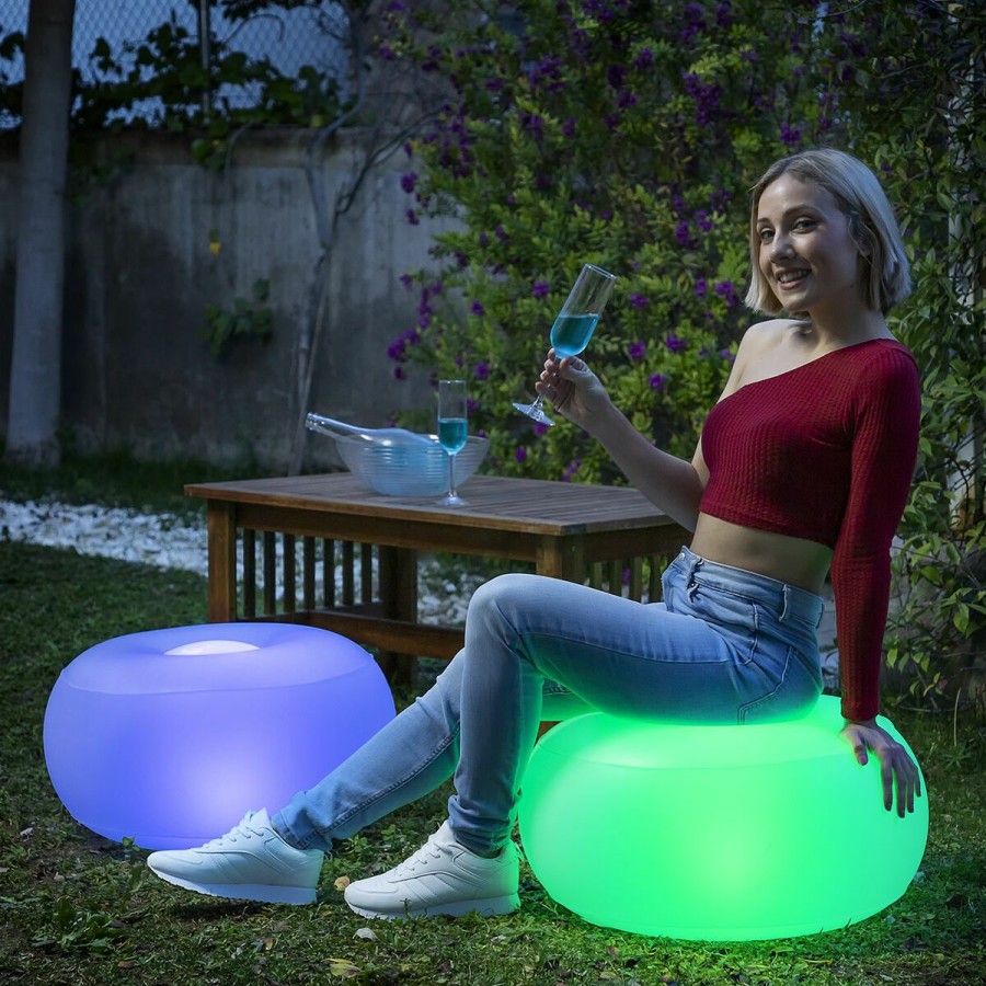 Gadget InnovaGoods | Asiento Hinchable Con Led Multicolor Y Mando A Distancia Pulight Innovagoods