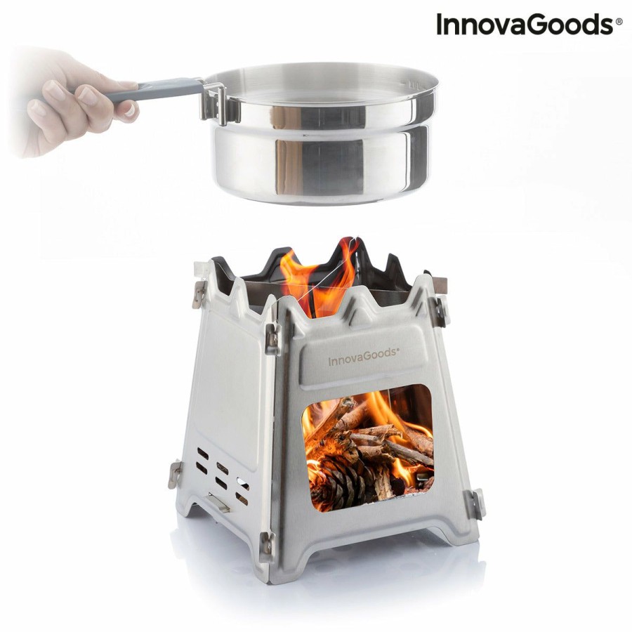 Gadget InnovaGoods | Hornillo De Acero Desmontable Para Acampada Flamet Innovagoods