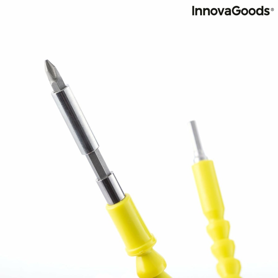 Hogar InnovaGoods | Extensor Flexible Magnetico Para Atornillador Con Accesorios Drillex Innovagoods