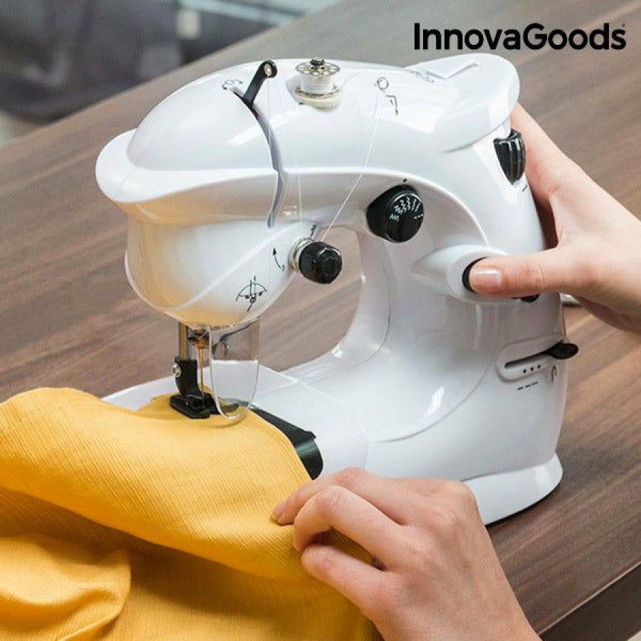 Hogar InnovaGoods | Maquina De Coser Compacta Innovagoods 6 V 1000 Ma Blanco