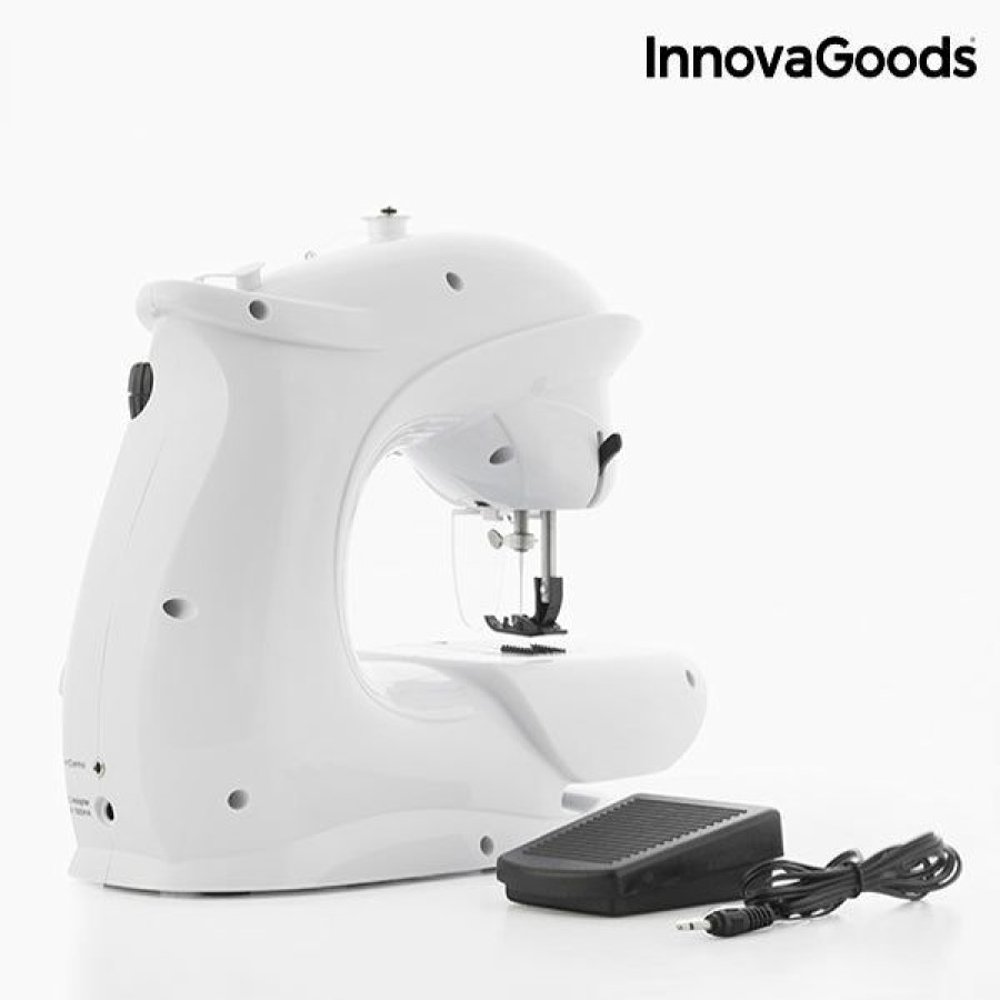 Hogar InnovaGoods | Maquina De Coser Compacta Innovagoods 6 V 1000 Ma Blanco