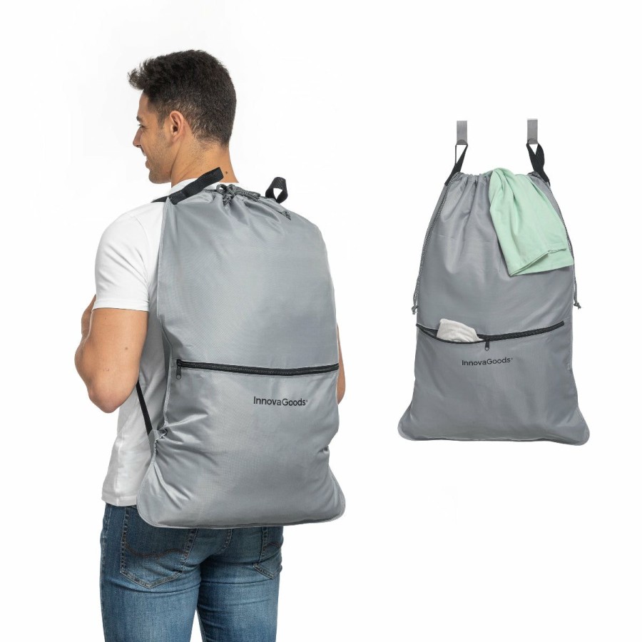 Hogar InnovaGoods | Bolsa-Mochila De Lavanderia Para La Colada Clepac Innovagoods