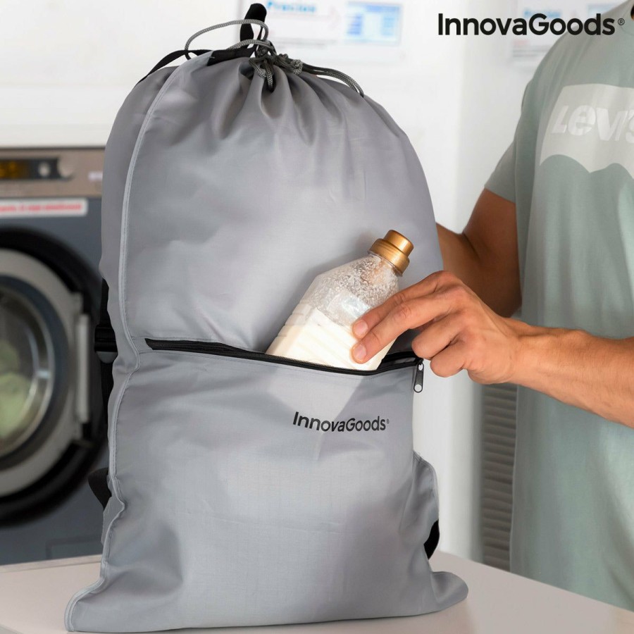 Hogar InnovaGoods | Bolsa-Mochila De Lavanderia Para La Colada Clepac Innovagoods