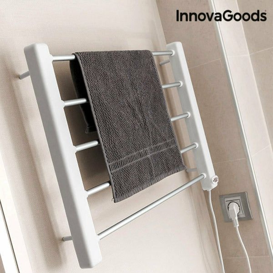 Hogar InnovaGoods | Toallero Electrico De Pared Innovagoods 65W Blanco Gris (5 Barras)