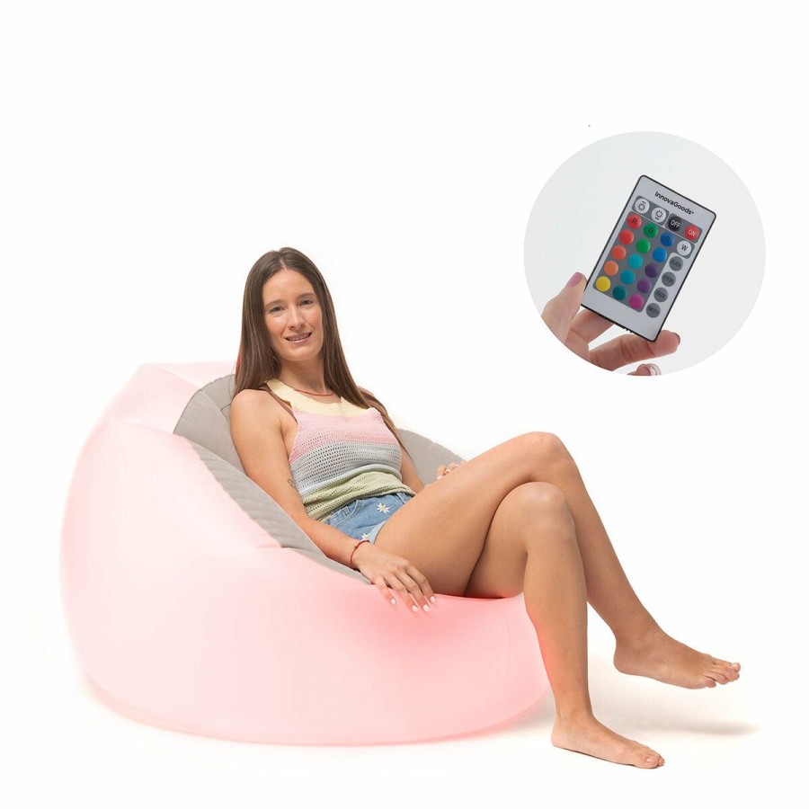 Hogar InnovaGoods | Sillon Hinchable Con Led Multicolor Y Mando Chight Innovagoods