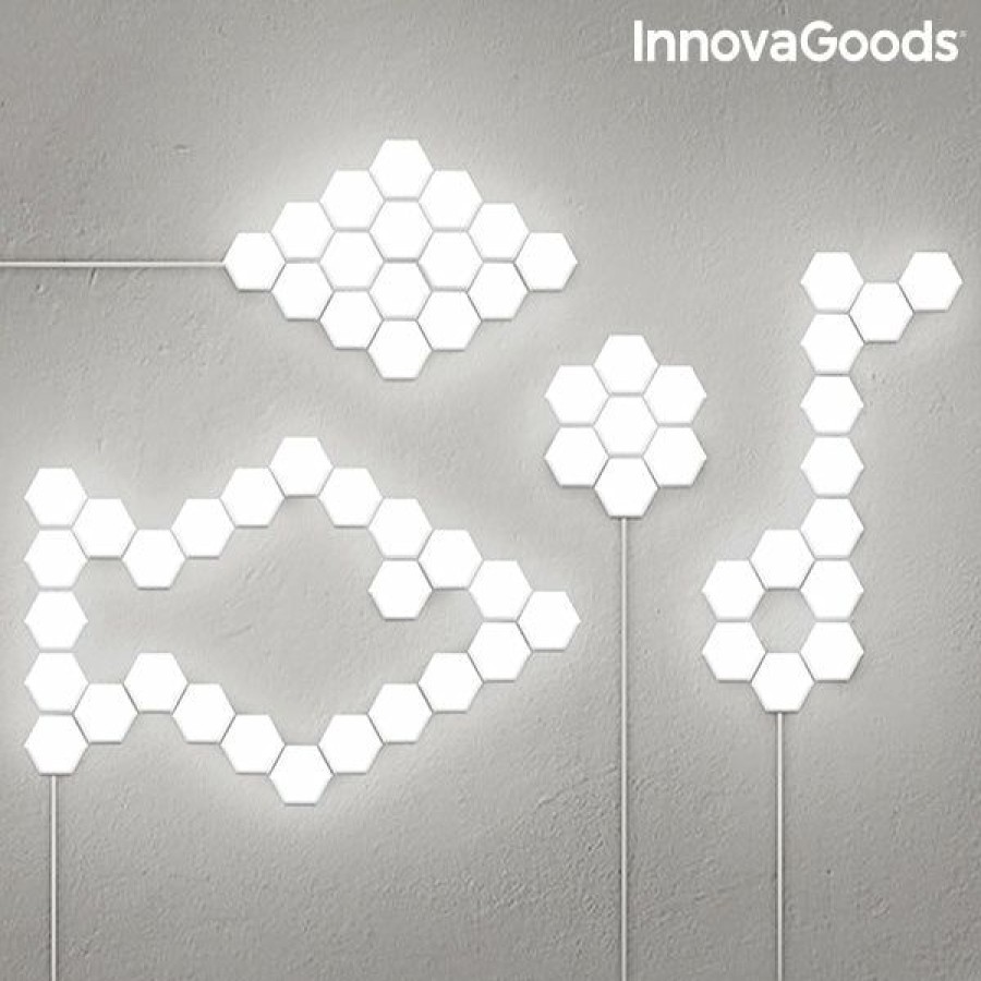 Gadget InnovaGoods | Set De Paneles Led Modulares Magneticos Y Tactiles Tilight Innovagoods (Pack De 3)