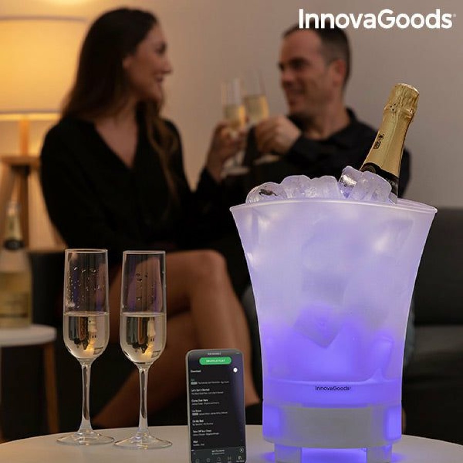 Gadget InnovaGoods | Cubitera Led Con Altavoz Recargable Sonice Innovagoods